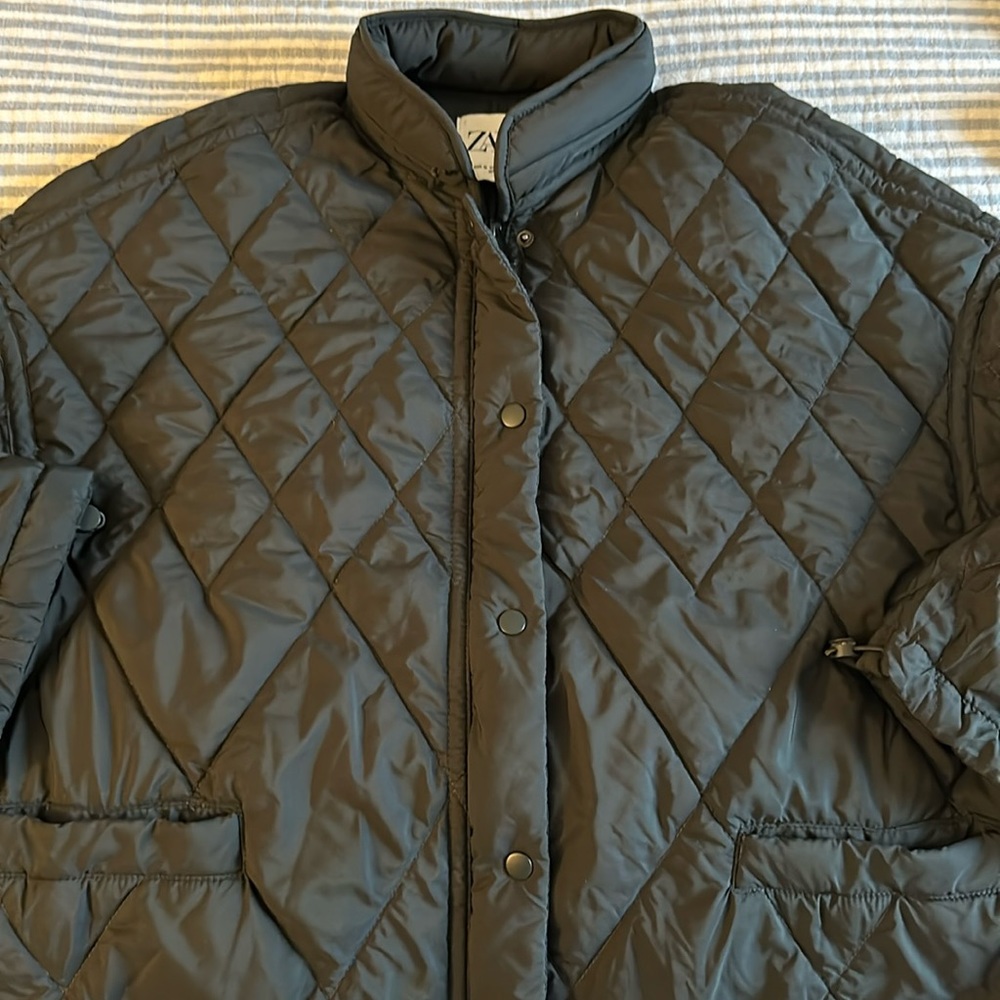 Zara Blk quilted jacket